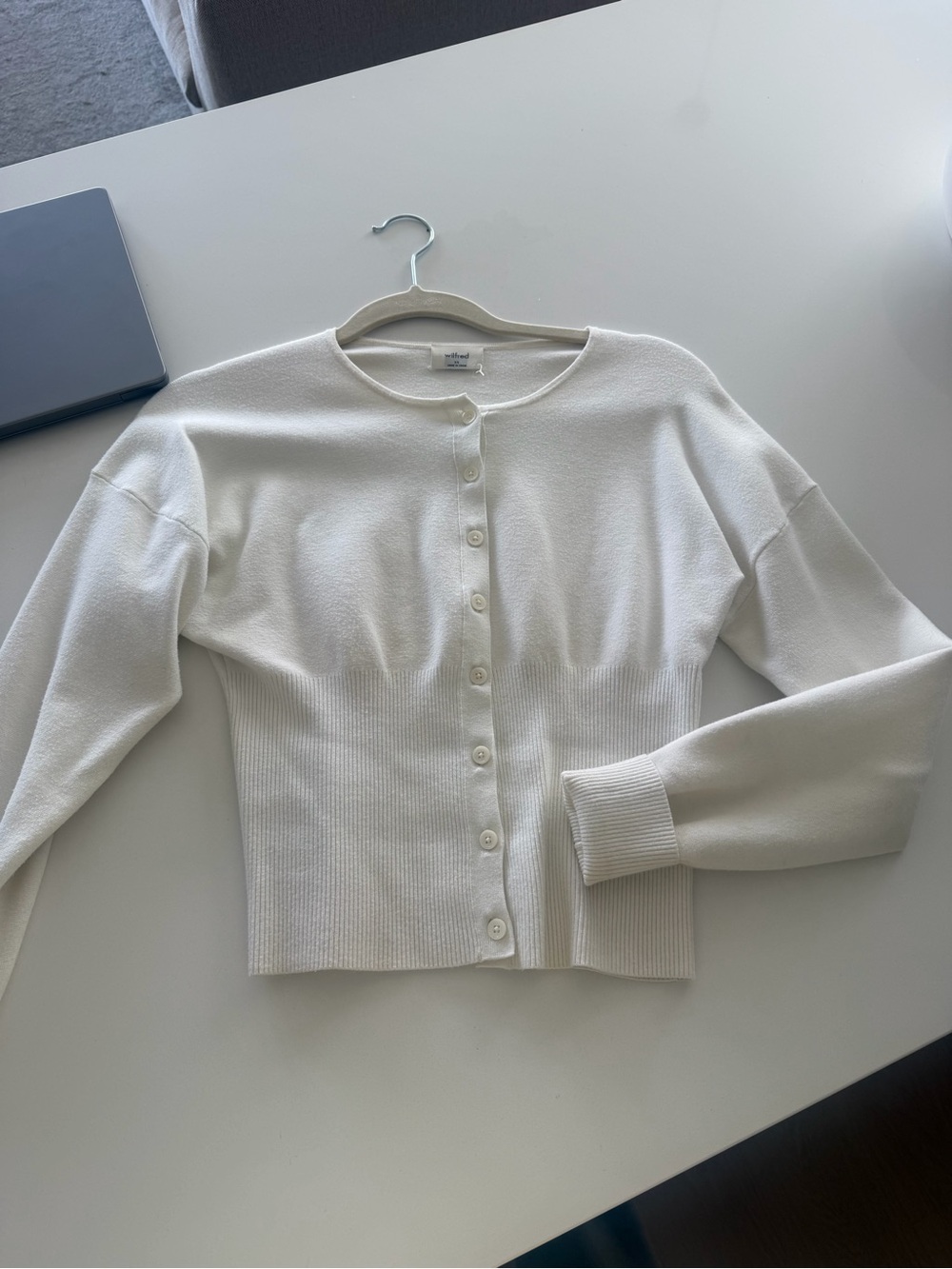Aritzia Golightly Classic light birch Button-Front Women's Sweater Cardigan